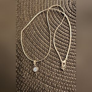 Vintage 17" Necklace With Stone.